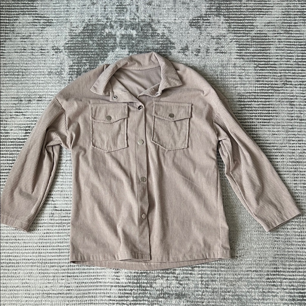 Casual Tan Utility Jacket for Women